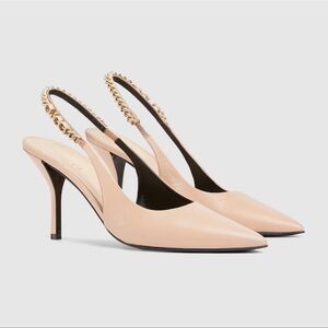 Nude Gucci Slingback Heels- Size 36.5